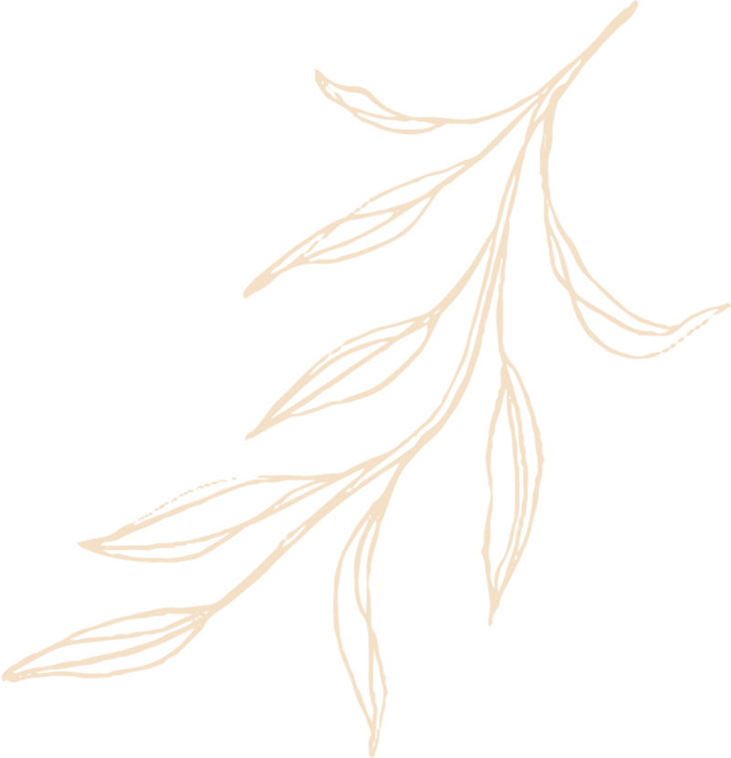 Floral Stems Greenery flipped- cream
