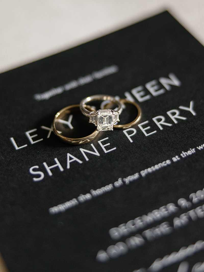 black and white letterpress wedding invitation vail colorado, luxury letterpress invitation designs